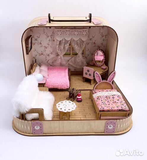 Кукольный домик чемодан «Зефир»