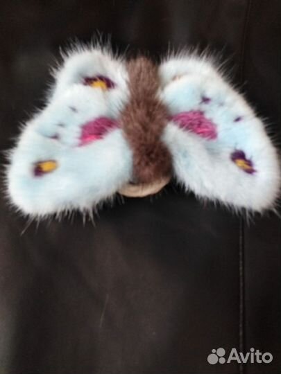 Резинка для волос из меха норки Бабочка