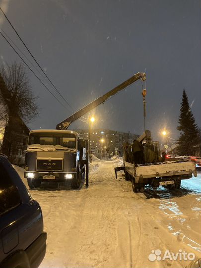 Аренда и услуги манипулятора, стрела 3 т, 8 м, борт 10 т, 6 м