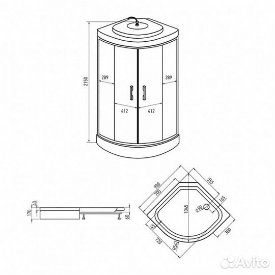 Душевая кабина Erlit Comfort ER3509PF-C3-RUS