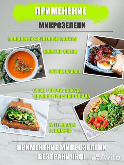 Набор для выращивания микрозелени(семена)