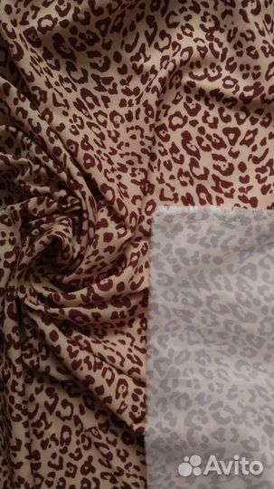 Ткань с принтом леопард