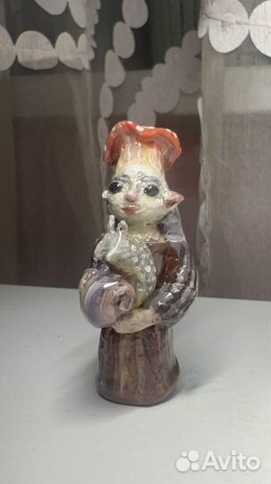 Девочка с улиткой из полимерной глины