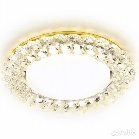 Светильник встраиваемый металлический и стеклянный