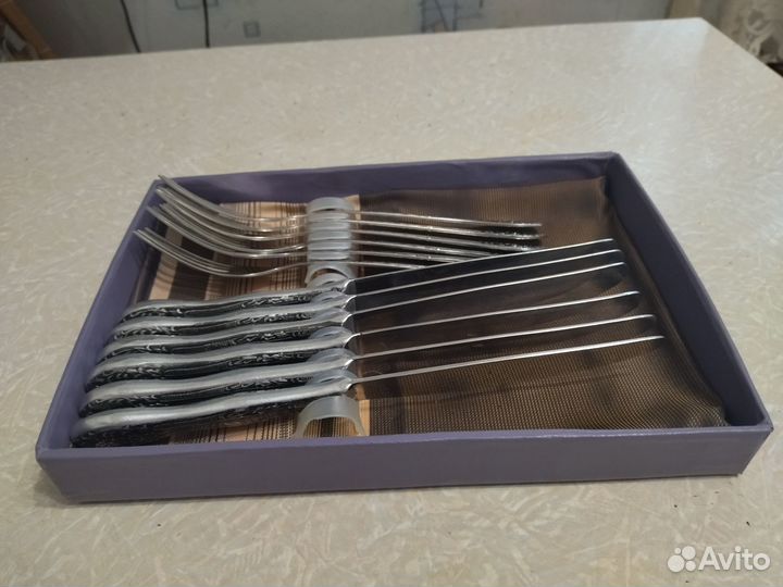 Набор столовых приборов вилки и ножи нерж СССР