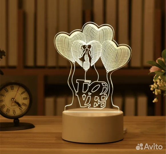 3д светильник ночник для любимых