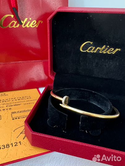 Золотой браслет Cartier гвоздь 585