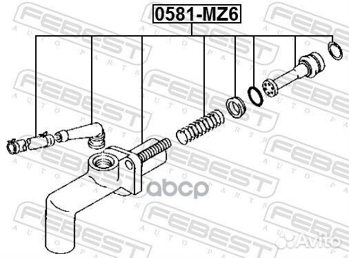 Цилиндр сцепления главный Mazda 6 02 0581MZ6