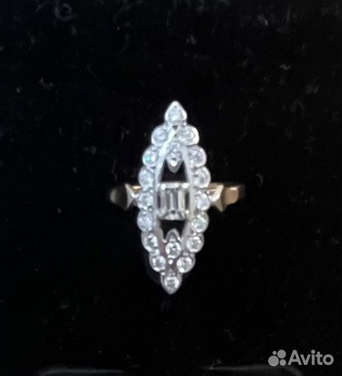 Маркиз Золотое кольцо с бриллиантами