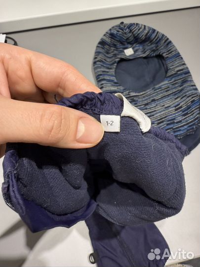 Шапка и варежки для малышей