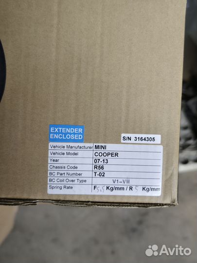Койловеры BC racing Mini Cooper R56