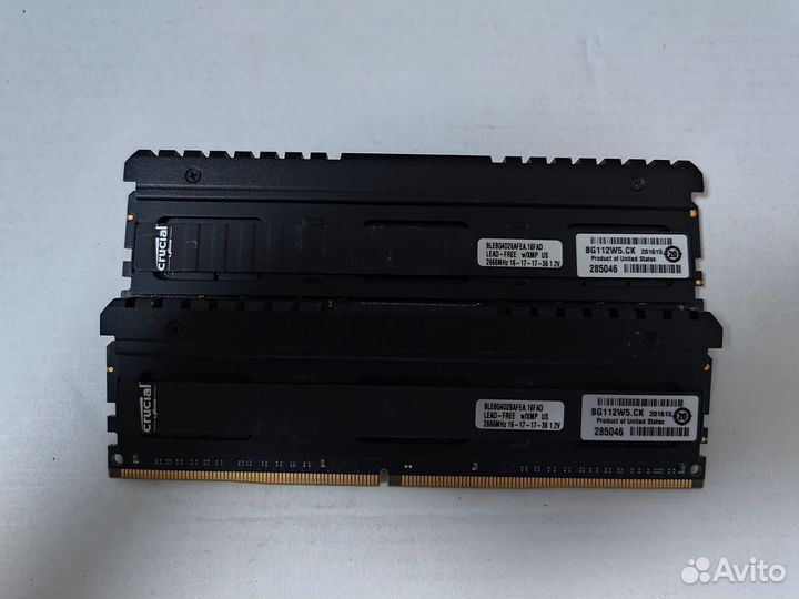 Оперативная память ddr4 16gb crucial 2666 Hz