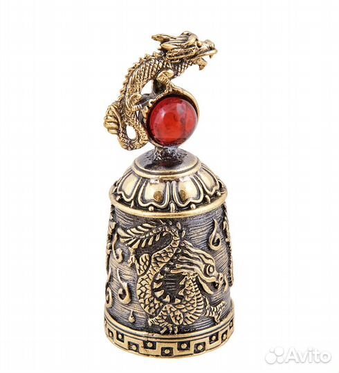 Колокольчик Дракон Китай (латунь, янтарь) A2182163