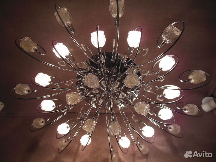 Люстра Потолочная Галоген - 6046/30S хром