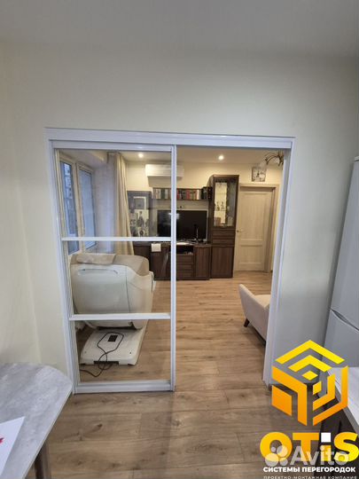 Перегородки раздвижные купе