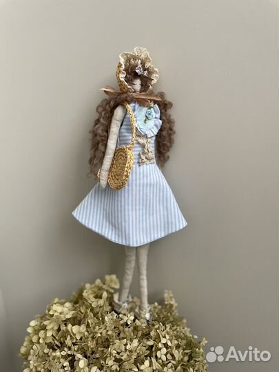 Текстильная интерьерная кукла Тильда