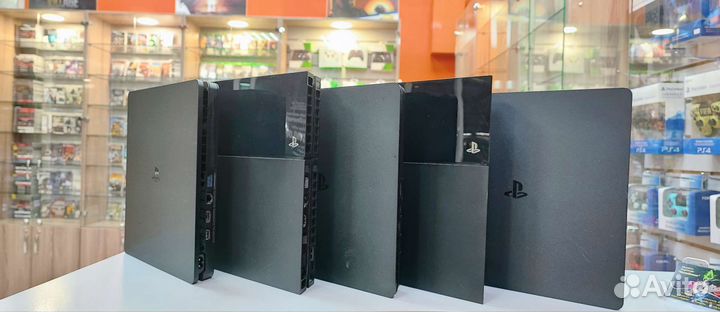 Игровые приставки бу ps4 slim /fat