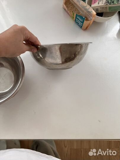 2 миски из нержавеющей стали