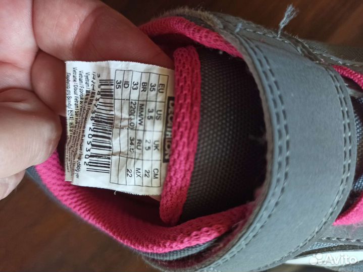 Кроссовки для девочки 34 размер