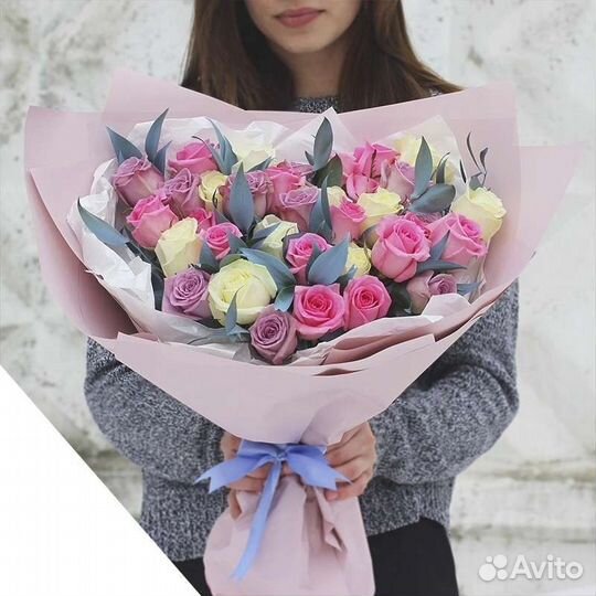 Цветы розы букет