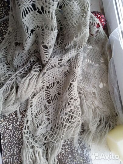 Платок шаль косынка вязаная