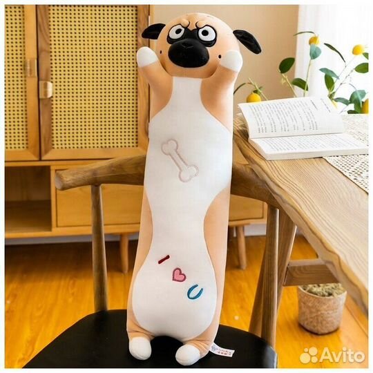 Мягкая игрушка Собака подушка-обнимашка, 100см