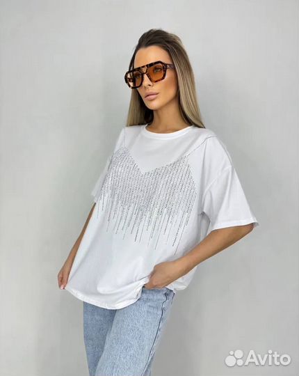 Футболка premium женские размер оверсайз