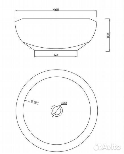 Раковина artceram Blend BLL001 01 00 bi*0 46