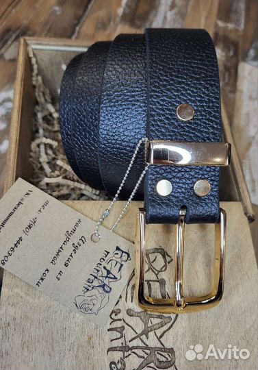 Мужской кожаный ремень ручной работы