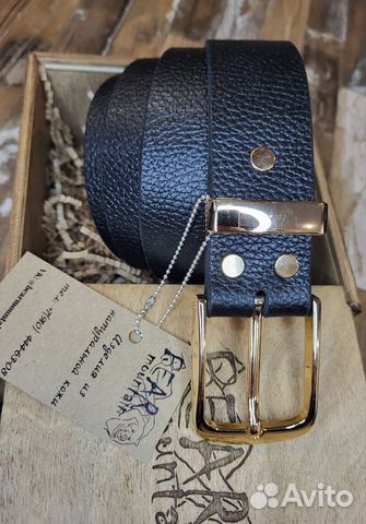 Мужской кожаный ремень ручной работы