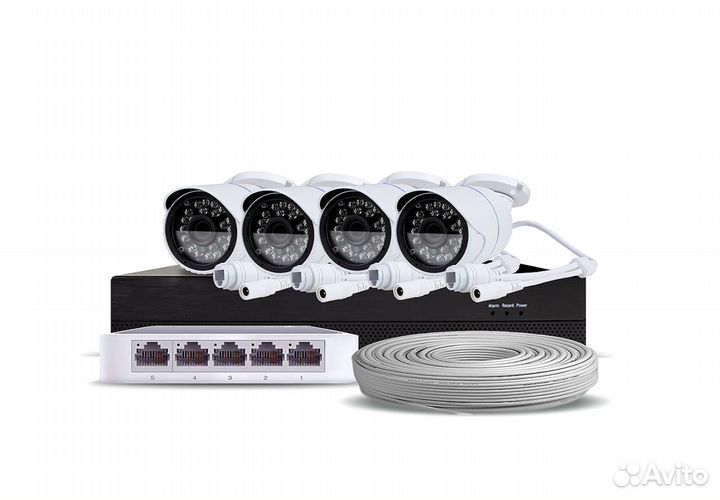 Комплект видеонаблюдения IP Ps-Link KIT-C504IP