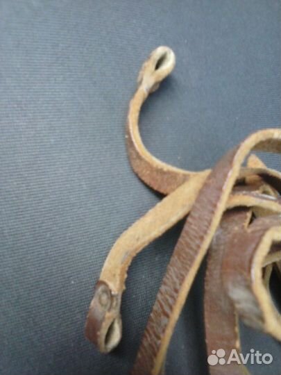 Ремень тонкий Советский кричневый кожа