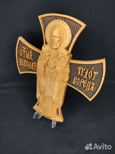 Резная икона-образ 