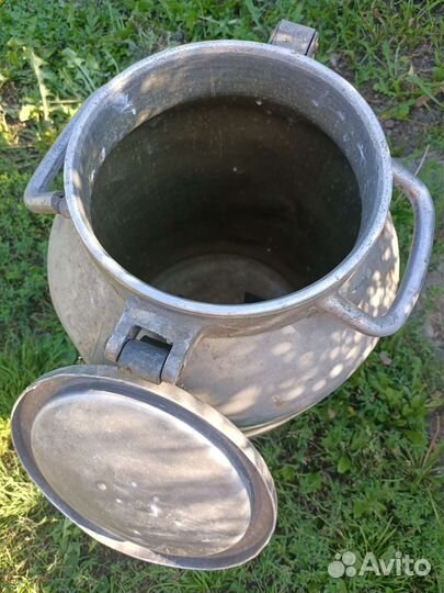 Фляга алюминиевая бу старая, 38 литров