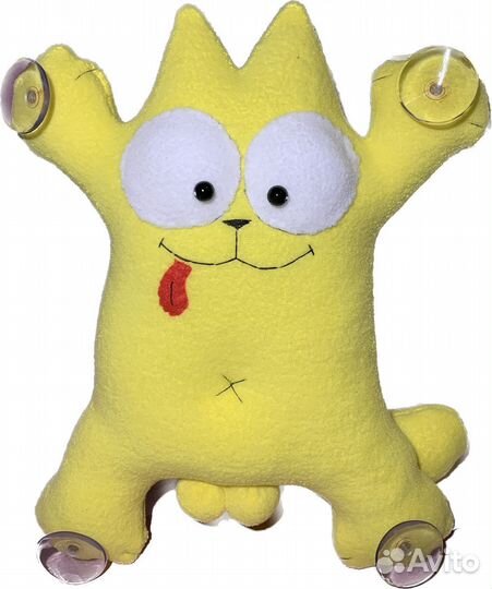 Авто Кот, игрушка с присосками для крепления на ст