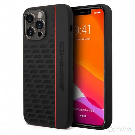 Чехол AMG для iPhone 14 Pro Max Liquid silicone Ca