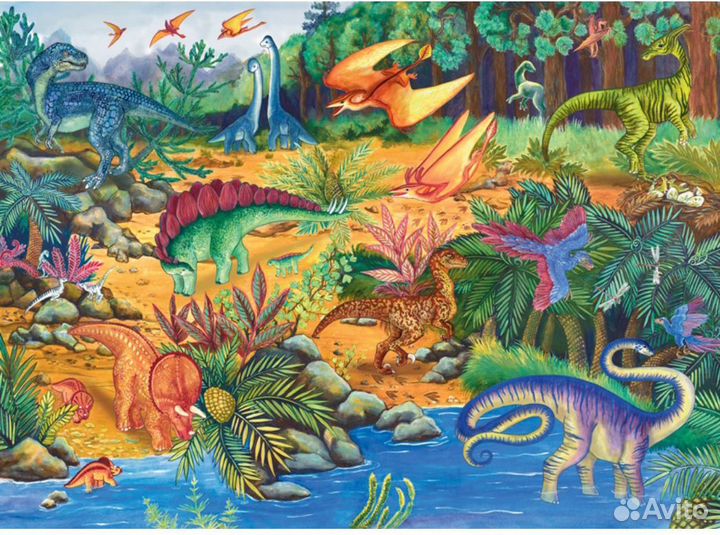 Крутой пазл + конструктор динозавры