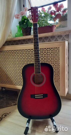 Гитара дредноут SX CD / цвет винный