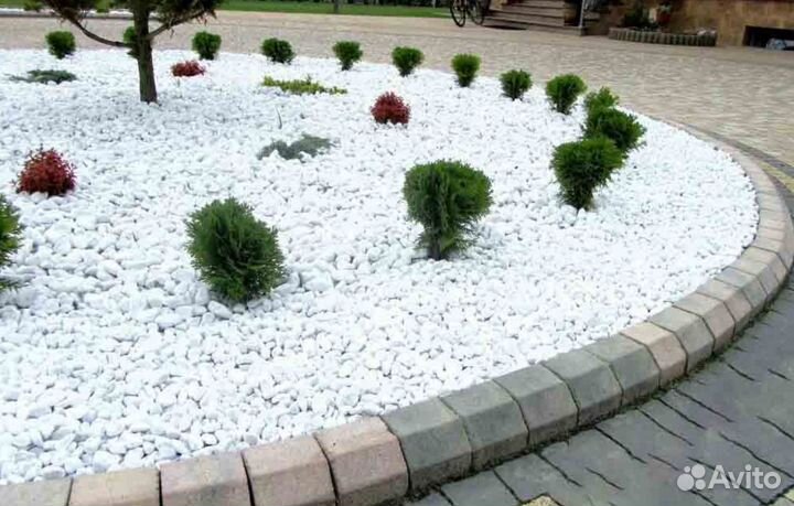 Мраморный щебень белый доставка