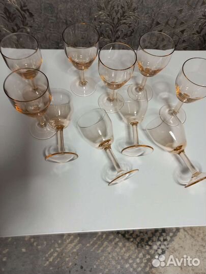 Бокалы карамельное стекло СССР