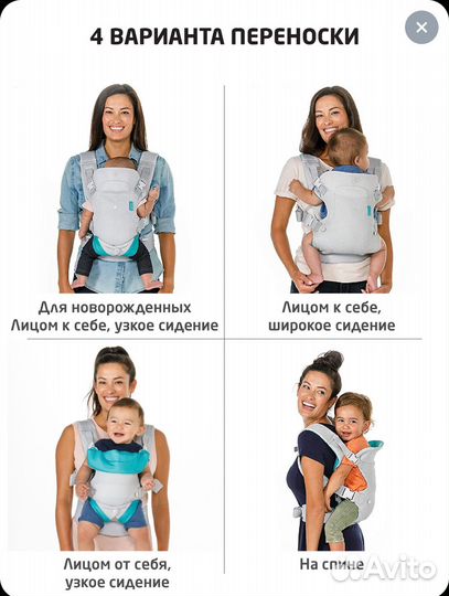 Сумка переноска для ребенка рюкзак-кенгуру