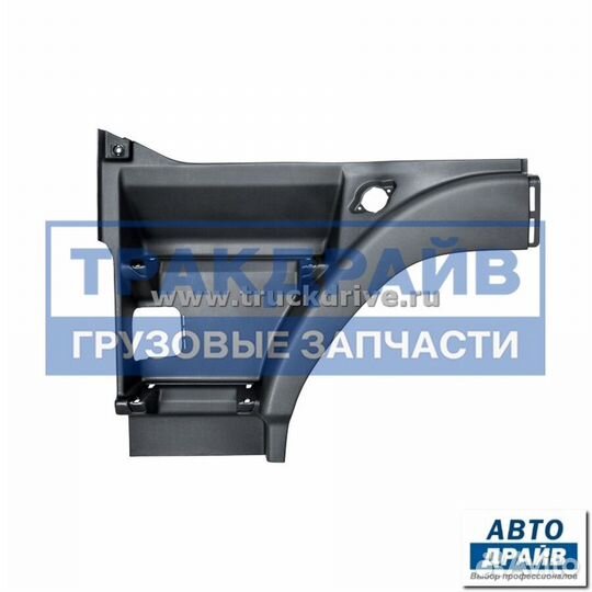 Крыло, корпус подножки черный пластик левый Вольво