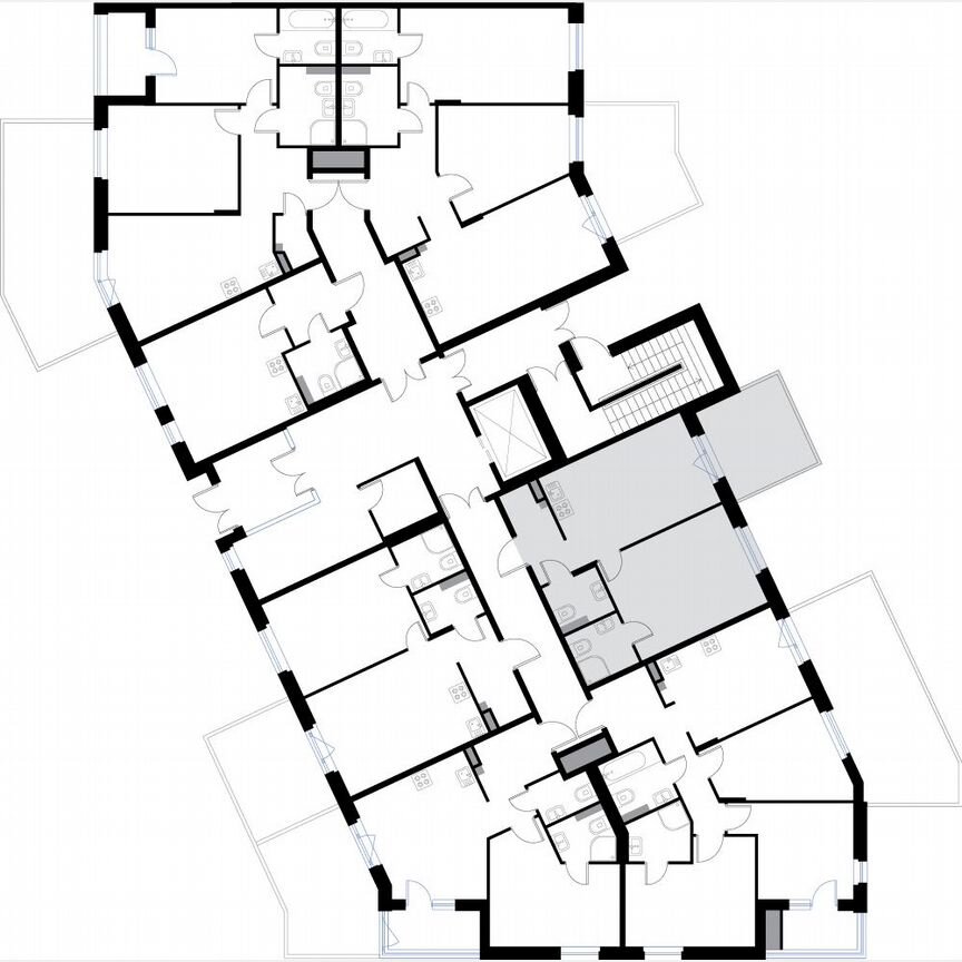 1-к. квартира, 43,2 м², 1/3 эт.