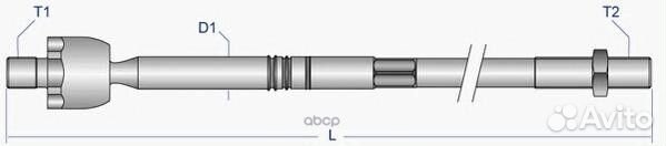 Тяга рулевая renault logan 05- лев/прав.(без на