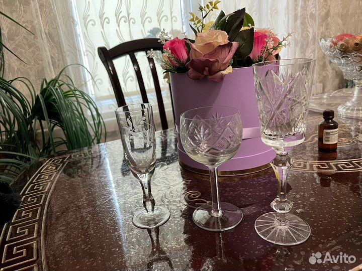 Рюмки хрусталь на ножке СССР