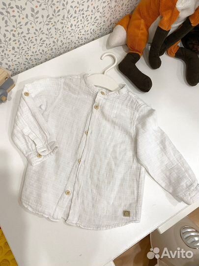 Рубашка белая zara 86