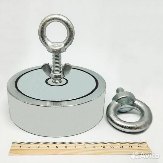 Поисковый двухсторонний магнит F600х2