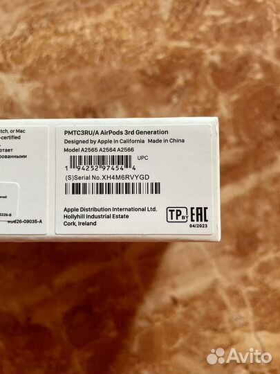 Apple AirPods 3 (3rd generation) оригинал