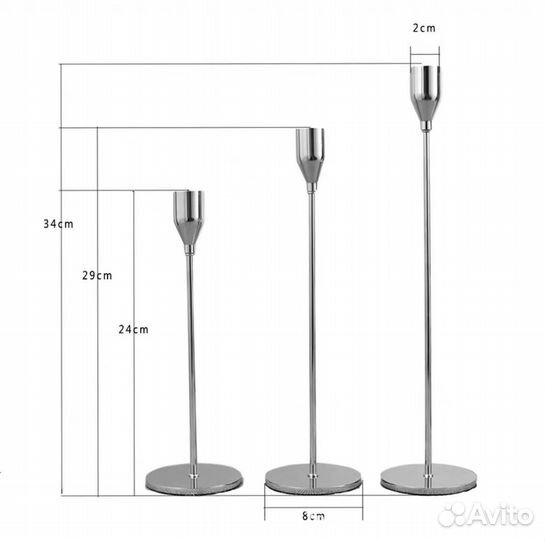 Подсвечники 3 шт в наборе
