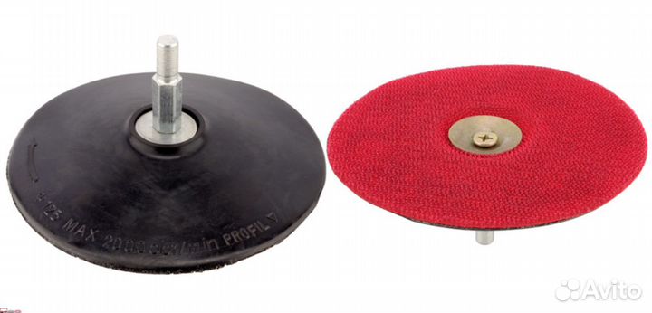 Насадка с хвостовиком для дрели 125 мм с липучкой